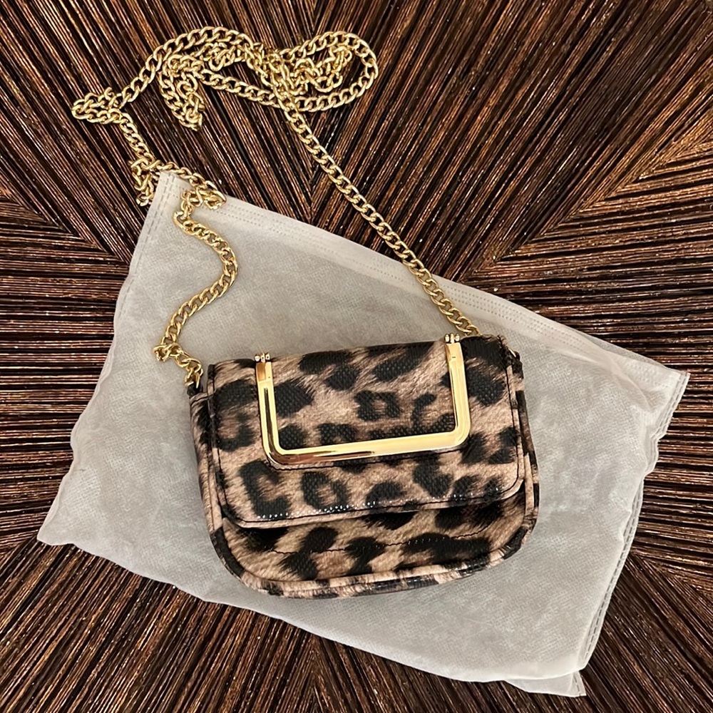 Cache Leopard Print Mini Crossbody Handbag - image 2